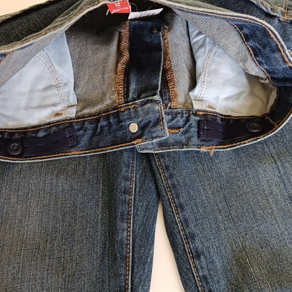 Children's Place Boy's Medium Wash Bootcut Jeans Size 12 - Picture 7 of 13